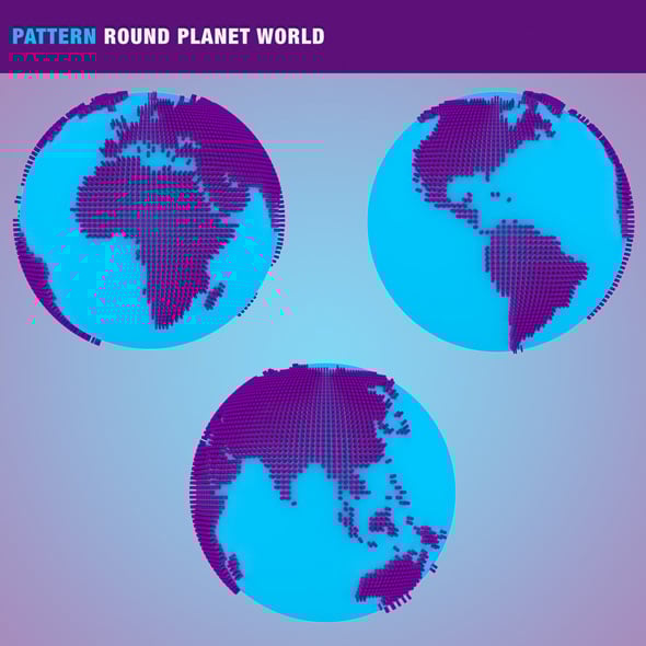 Pattern Round Planet World - 3DOcean Item for Sale