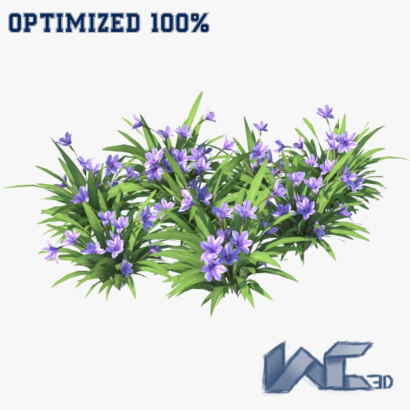 Blue Flower - 3DOcean Item for Sale