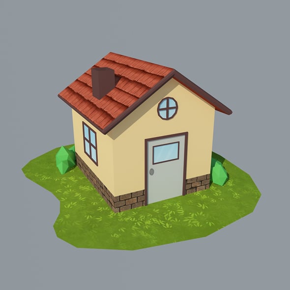 Low Poly House 2 - 3DOcean Item for Sale