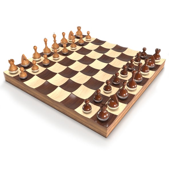 Wobble chess set - 3DOcean Item for Sale