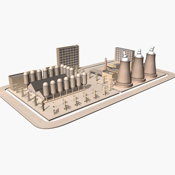 Nuclear Power Plant - 3DOcean Item for Sale