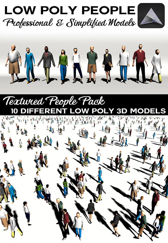 Low Poly People - 3DOcean Item for Sale