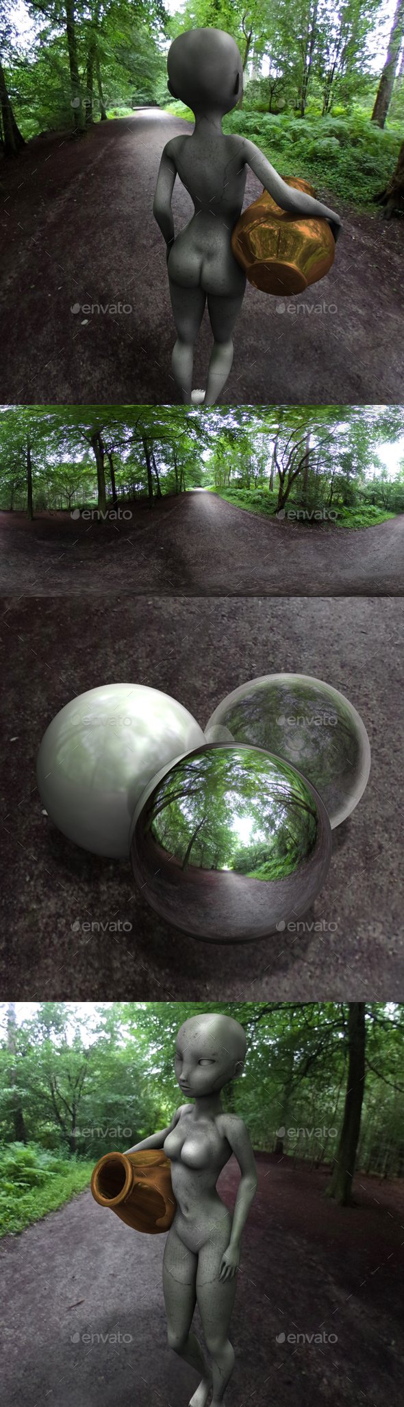 Woodland Dirt Road HDRI - 3DOcean Item for Sale