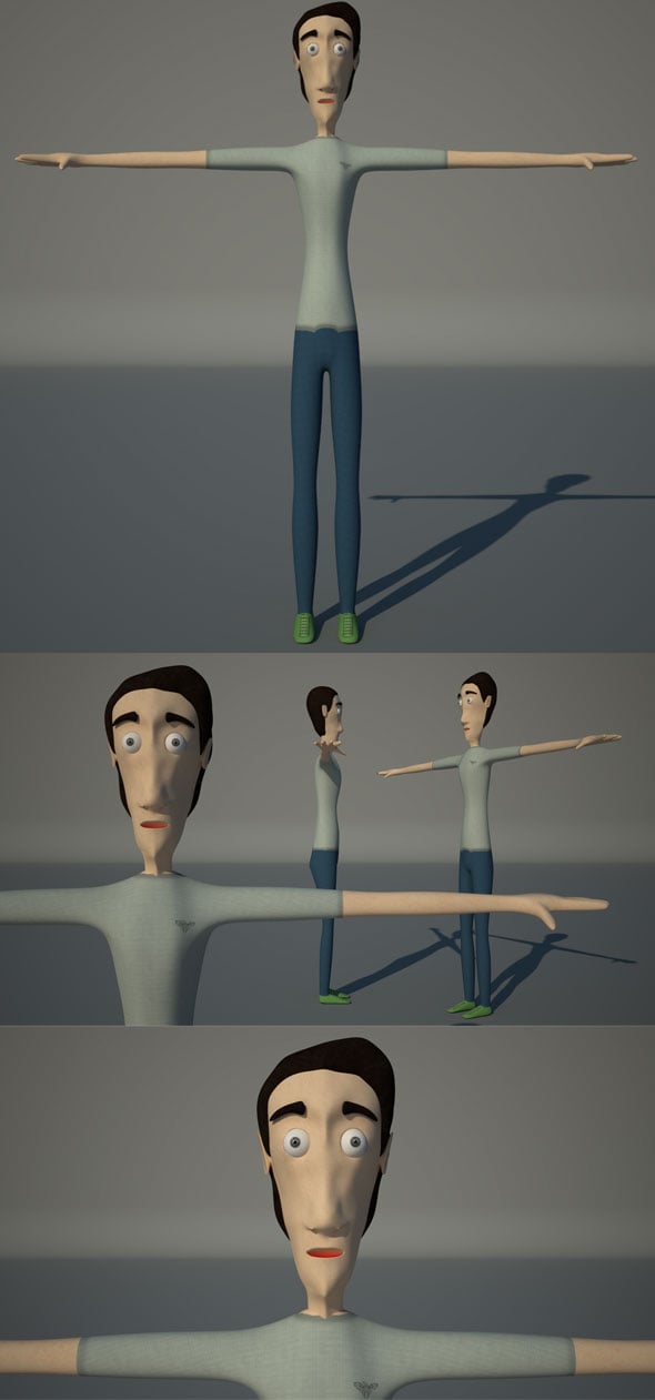 Low Poly Cartoon Character - 3DOcean Item for Sale