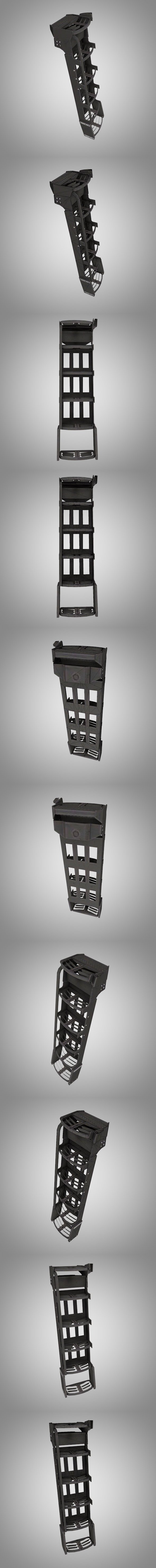 Staircase small iron Full model & textures - 3DOcean Item for Sale