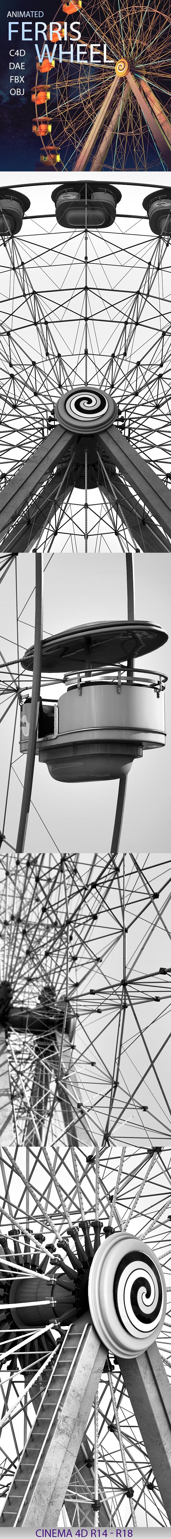 Ferris Wheel Animated Model - 3DOcean Item for Sale