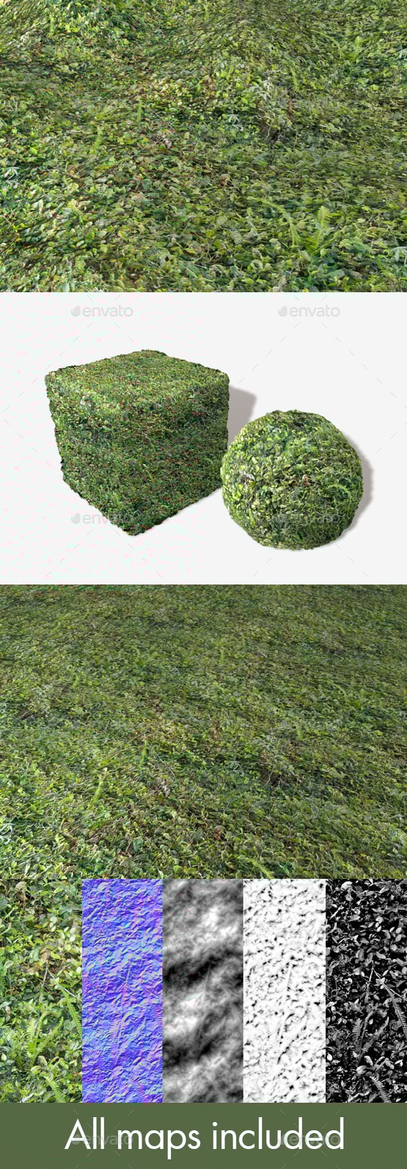 Dense Forest Floor Seamless Texture - 3DOcean Item for Sale