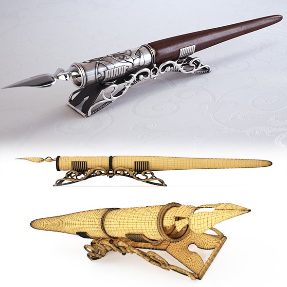 HD Retro Nib - 3DOcean Item for Sale