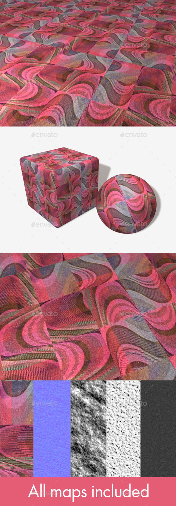 Psychedelic Pink Carpet Seamless Texture - 3DOcean Item for Sale