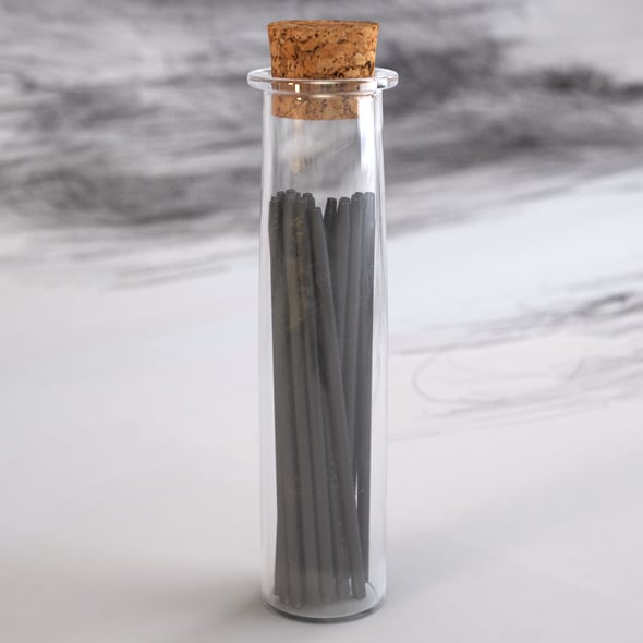 HD Glass Phial with Graphite - 3DOcean Item for Sale