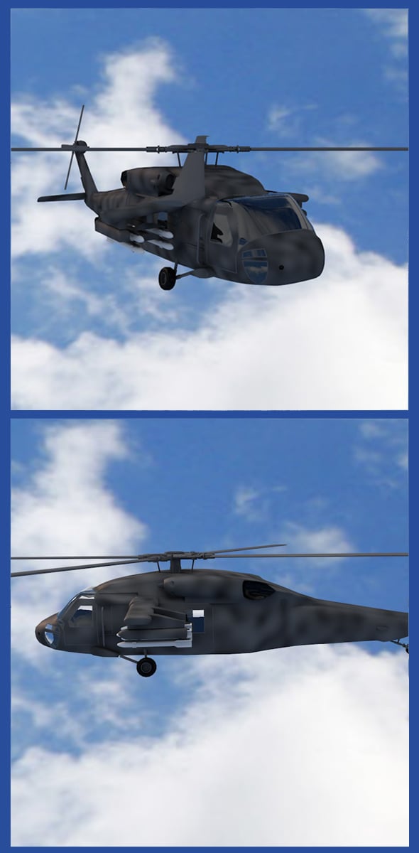 Black Hawk Helicopter - 3DOcean Item for Sale