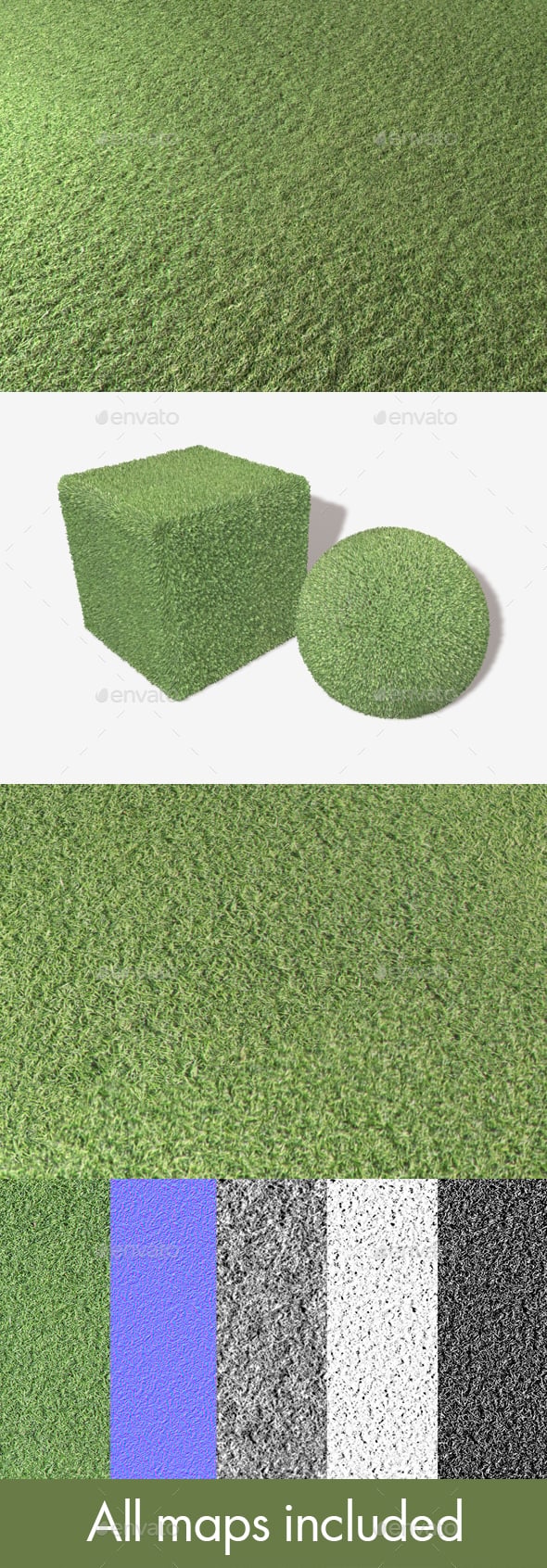 Artificial Plastic Turf Seamless Texture - 3DOcean Item for Sale