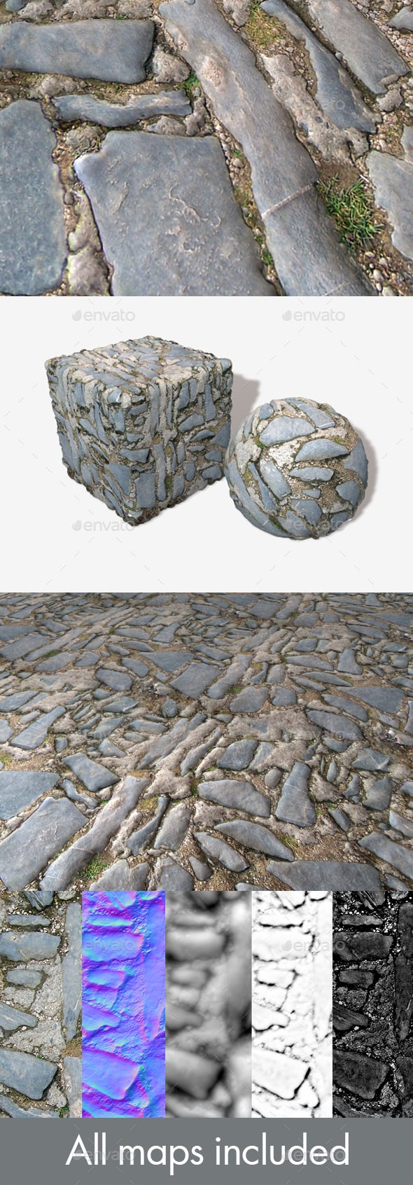 Uneven Stone Ground Seamless Texture - 3DOcean Item for Sale