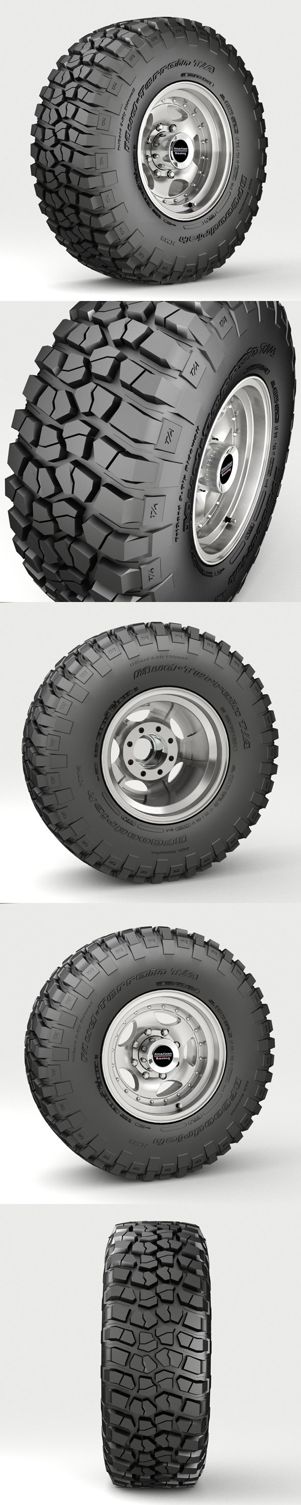 Off Road wheel and tire 3 - 3DOcean Item for Sale