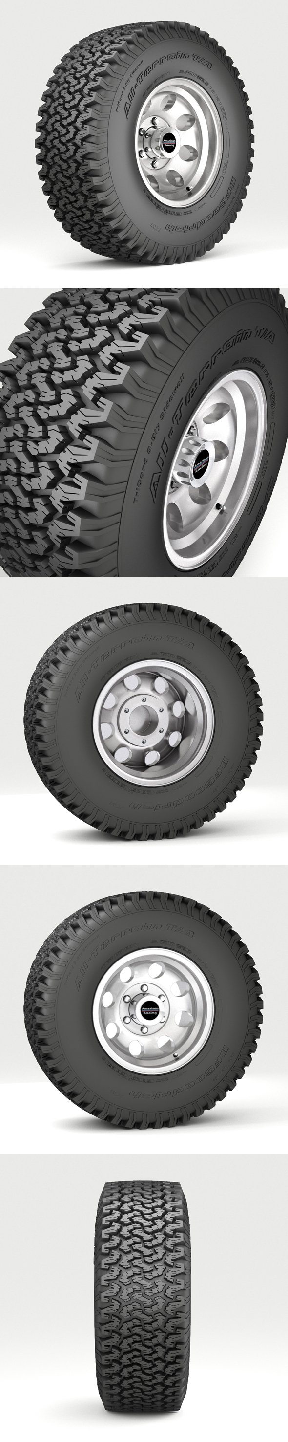 Off Road wheel and tire - 3DOcean Item for Sale