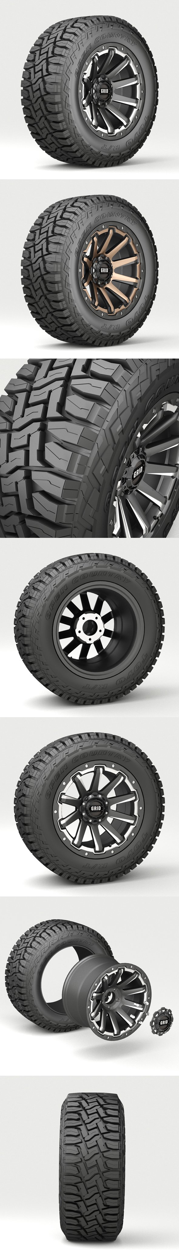 Off Road wheel and tire 4 - 3DOcean Item for Sale