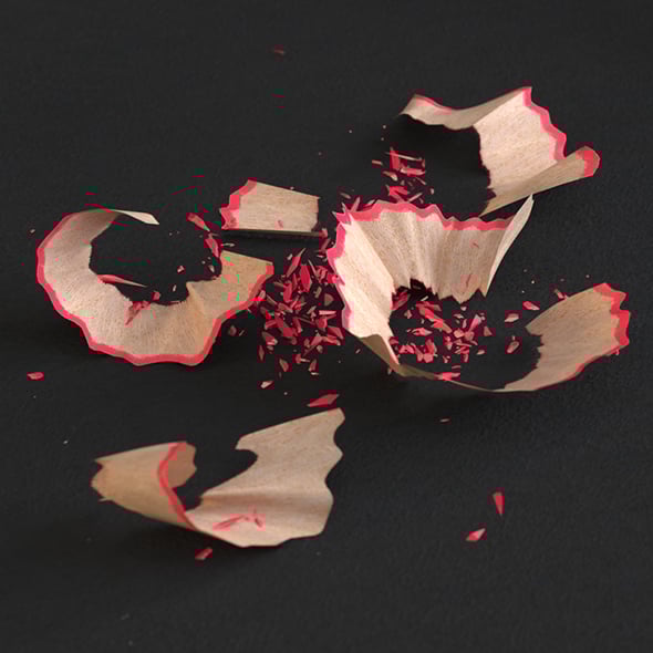 HD Pencil Chips Shavings - 3DOcean Item for Sale