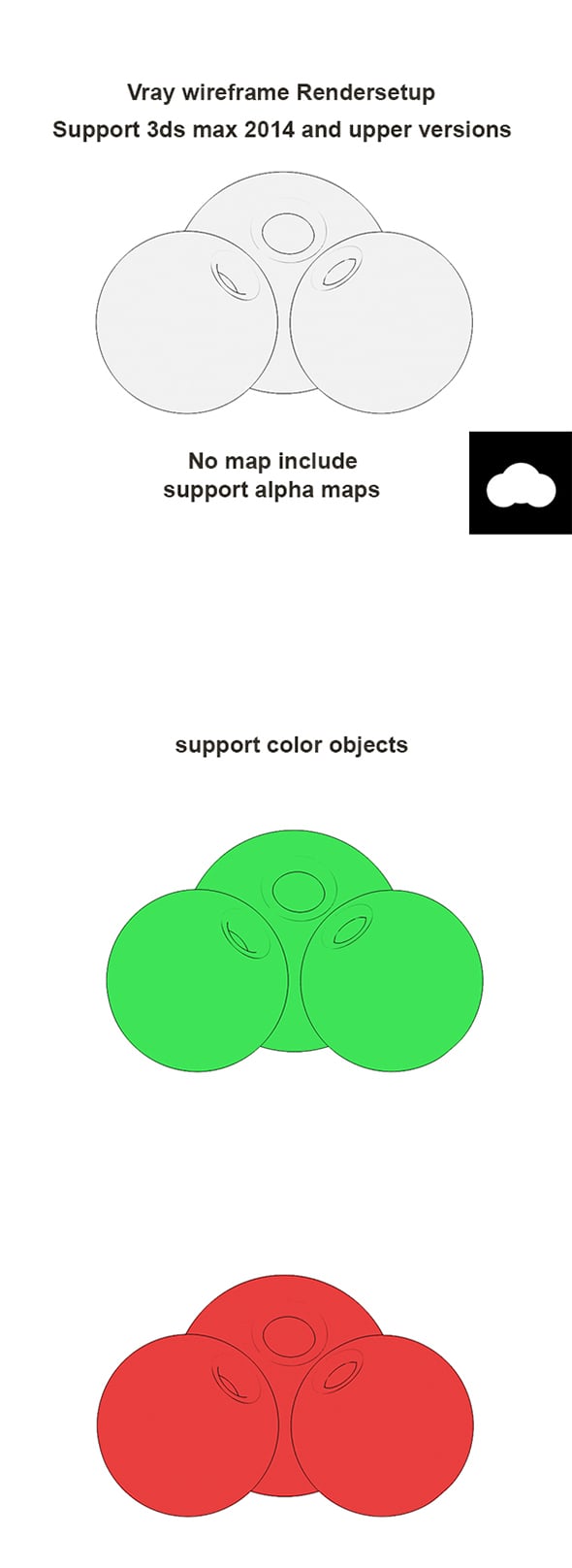 Wireframe Vray render setup - 3DOcean Item for Sale