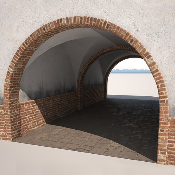 Building Gateway Low Poly - 3DOcean Item for Sale