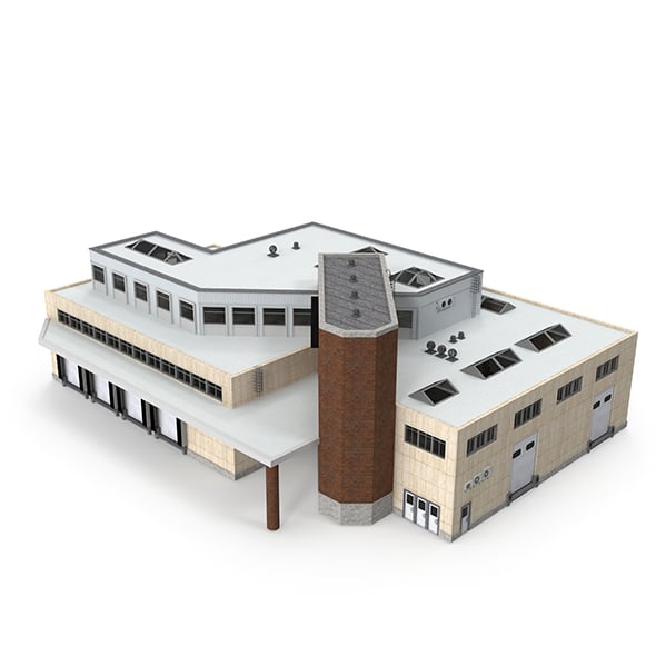 Cargo Building with Interior - 3DOcean Item for Sale