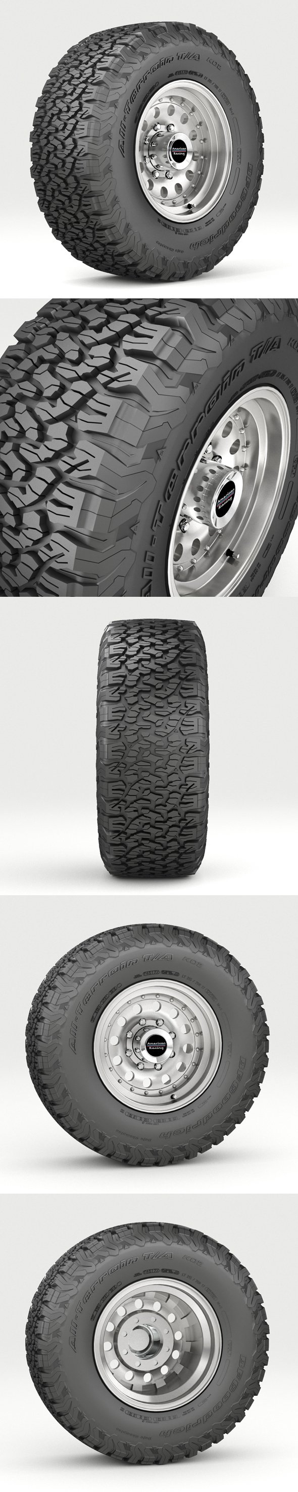 Off Road wheel and tire 5 - 3DOcean Item for Sale