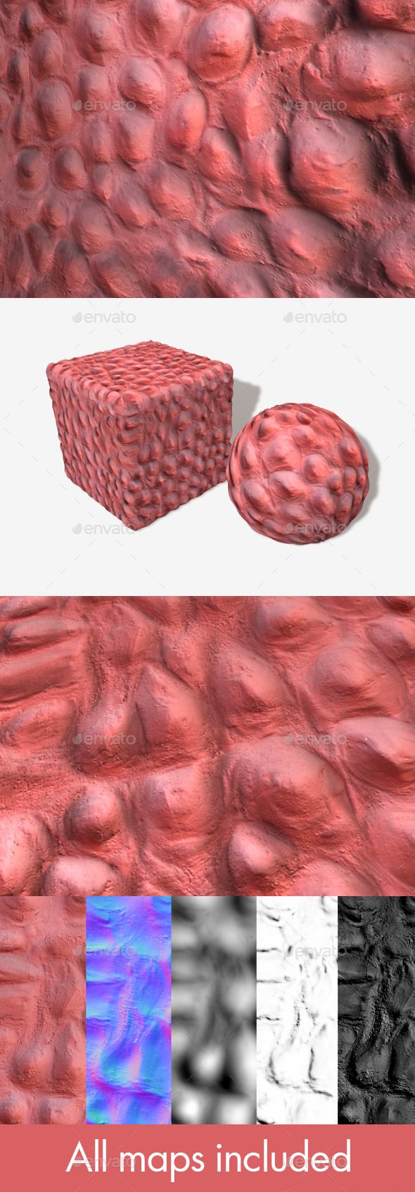Strange Lumpy Pink Wall Seamless Texture - 3DOcean Item for Sale