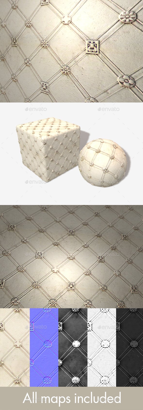 Decorative Stone Wall Seamless Texture - 3DOcean Item for Sale