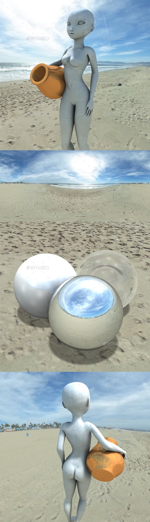 Blue Cloudy Beach HDRI - 3DOcean Item for Sale