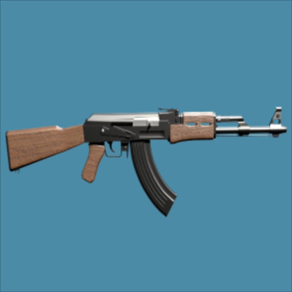 High Poly AK 47 Model - 3DOcean Item for Sale