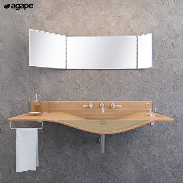 washbasin Agape Gabbiano - 3DOcean Item for Sale