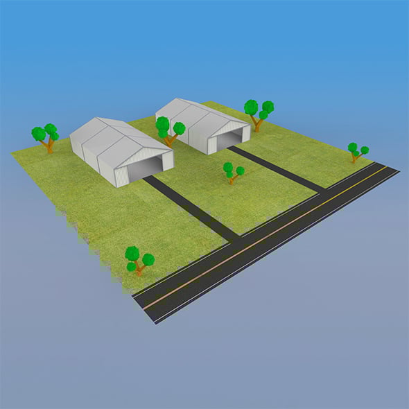 German Hangar - 3DOcean Item for Sale