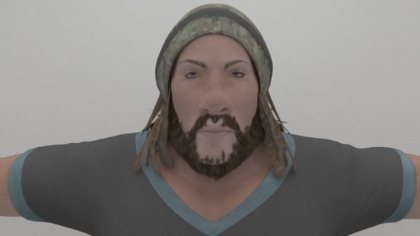 Muscular Male Toon Character - 3DOcean Item for Sale