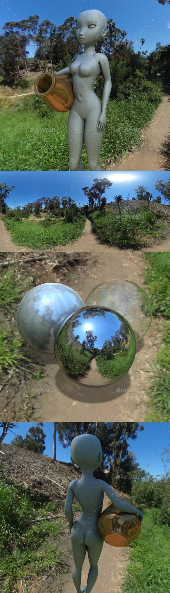 Blue Sky Jungle Trail HDRI - 3DOcean Item for Sale