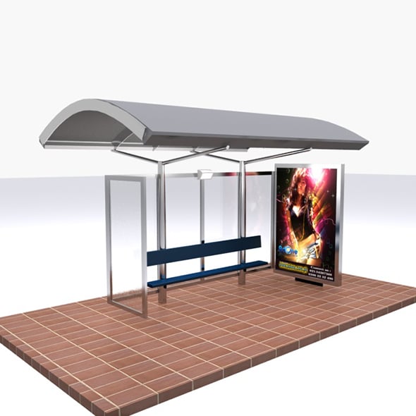 Bus Stop Europe - 3DOcean Item for Sale