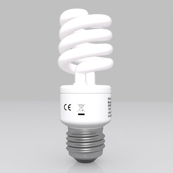 Energy Saving Light Bulb 03 - 3DOcean Item for Sale