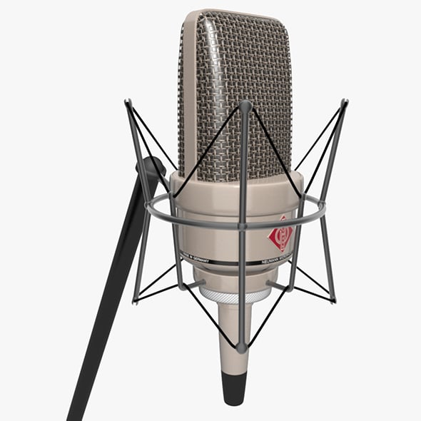Vintage Mounted Microphone - 3DOcean Item for Sale