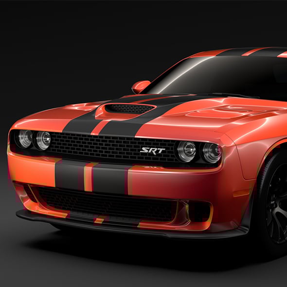 Dodge Challenger SRT Hellcat Go Mangoo 2017 - 3DOcean Item for Sale
