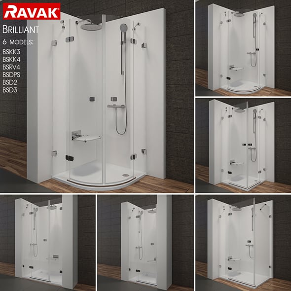 Shower room RAVAK Brilliant - 3DOcean Item for Sale
