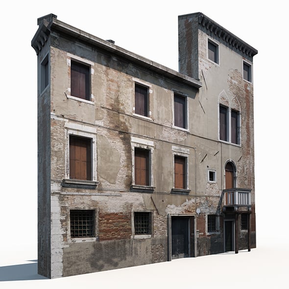 Building Facade 174 Low Poly - 3DOcean Item for Sale