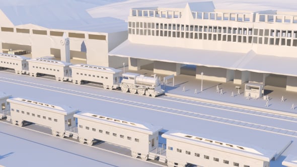 Paper Train - 3DOcean Item for Sale