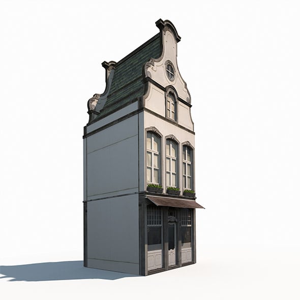 Building Facade 182 Low Poly - 3DOcean Item for Sale