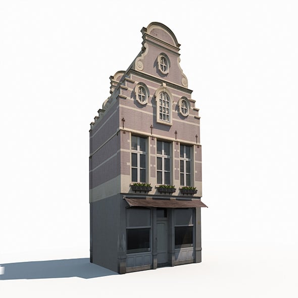 Building Facade 183 Low Poly - 3DOcean Item for Sale