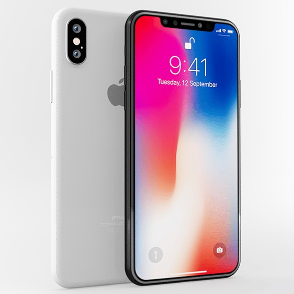 Apple iphone X White & Gray - 3DOcean Item for Sale