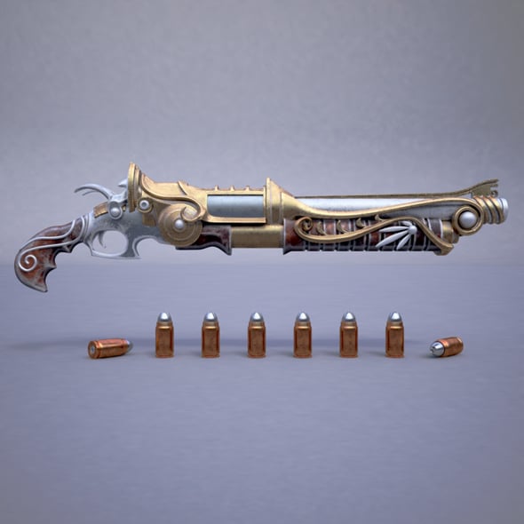 Fantasy rifle - 3DOcean Item for Sale