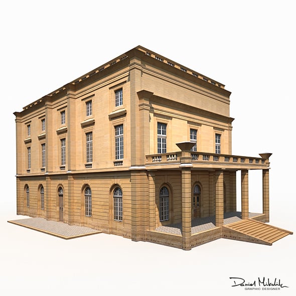 Public Building 187 Low Poly - 3DOcean Item for Sale