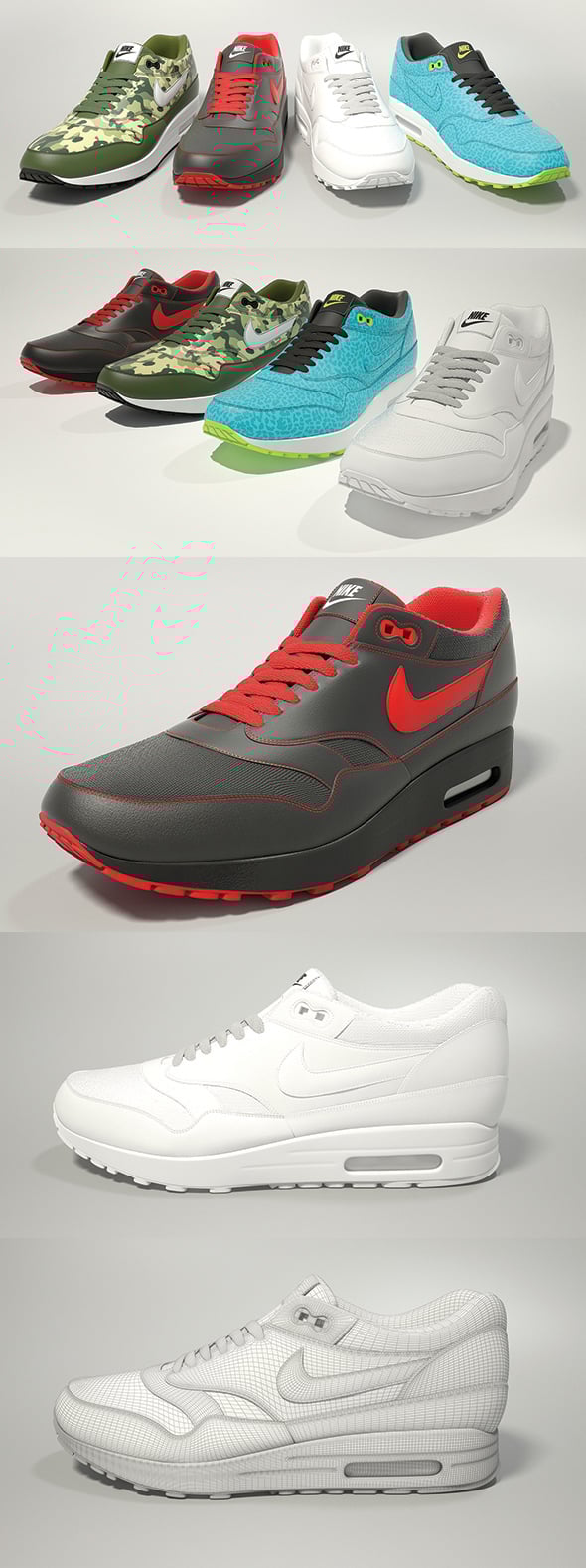 Nike Air Max 1 3D model - 3DOcean Item for Sale
