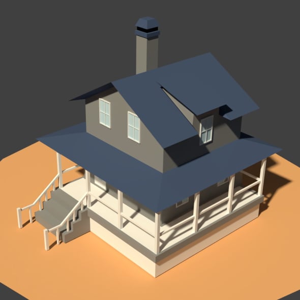 Low Poly Farm House - 3DOcean Item for Sale