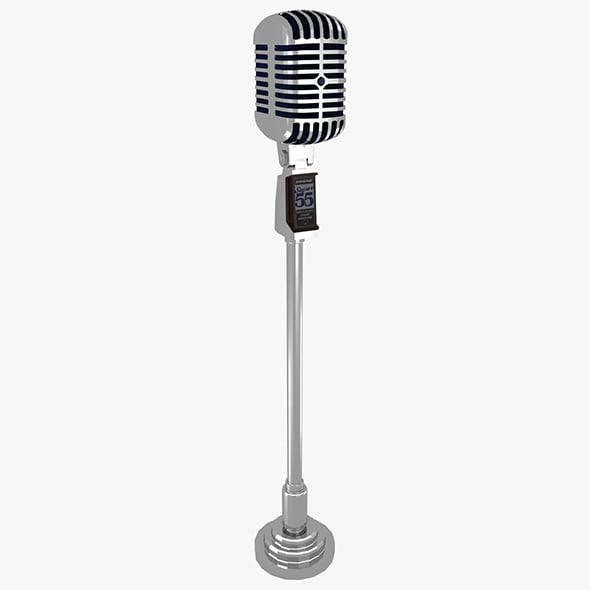 Vintage Microphone With Stan - 3DOcean Item for Sale