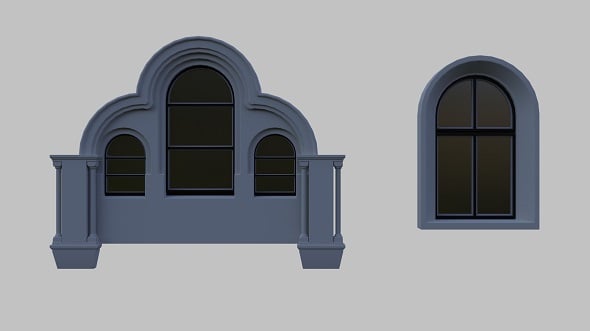 Arched Windows 1 - 3DOcean Item for Sale