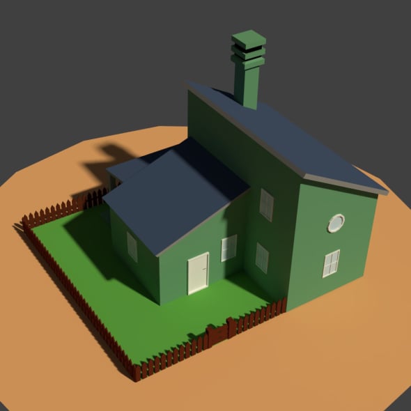 Low Poly Farm House 2 - 3DOcean Item for Sale